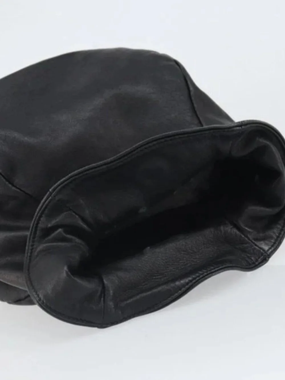 CHANEL Purse Pouch Lamb Skin Black CC Auth 164798
